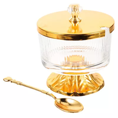 Buy Glass Jar Container With Lid And Spoon For Snacks And Condiments • 14.69£