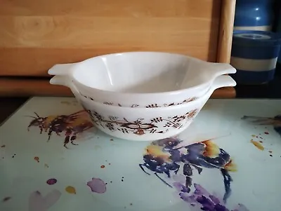 Buy JAJ Pyrex Milk Glass Floral Vine Cereal Soup Bowl Oven Dish X 2 Retro Tableware • 12.95£