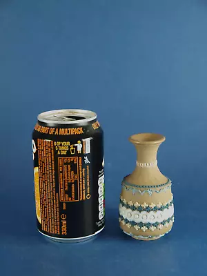 Buy Antique Doulton Lambeth Silicon Ware Miniature Vase - 1884 • 9.99£