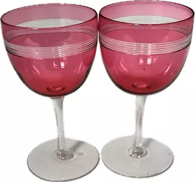 Buy Unbranded, Cranberry Coloured, Champagne, Wine Glasses #MCB • 7.99£