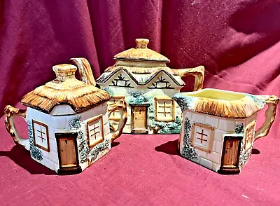 Buy Vintage Keele St Pottery Cottage Ware Teapot Sugar Bowl And Creamer Excellent • 15.99£