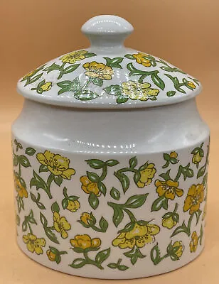 Buy Vale Taunton Sugar Bowl Vintage Tea 1970s Lidded Storage Jar Buttercups Flower • 13.49£