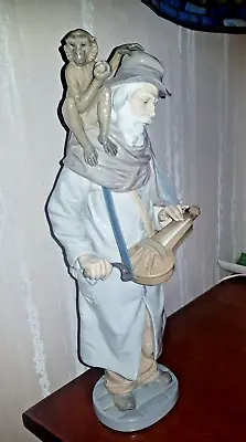 Buy Lladro Hurdy Gurdy Man With Monkey. Large And Rare. • 35£
