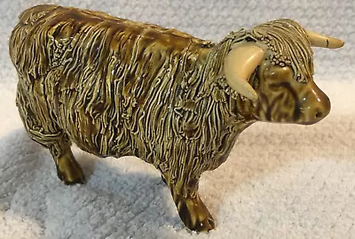 Buy Vintage Highland Bull Cow Spaghetti Pottery Scotland Signed Flaw • 56.91£