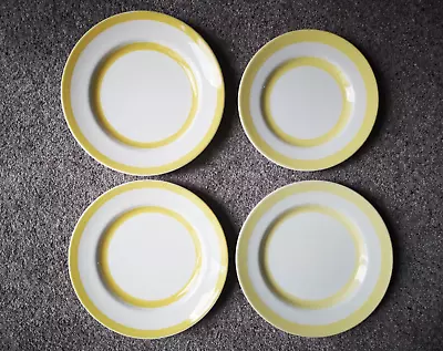 Buy 3 T. G. Green Yellow Cornishware Side Plates And 1 SMALL Side Plate Shield Stamp • 8£