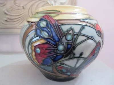 Buy *rare* Moorcroft Hartgring Butterfly Vase By Emma Bossons 4.25 Inch 1st Quality • 160£