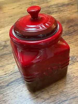 Buy Vintage LE CREUSET  Red Stoneware Marmalade  Jam Jar • 10£