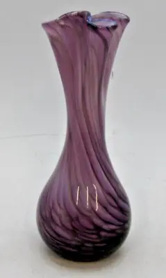 Buy Alum Bay Glass Purple Fluted Vase:  20 Cm Tall #K1 • 14.95£