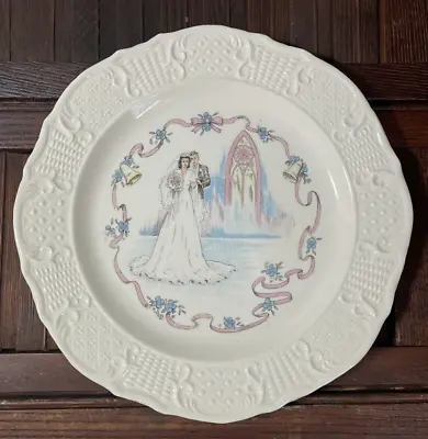Buy American Traditional Ironstone WEDDING Plate Canonsburg Pottery 10  Gift USA • 14.58£