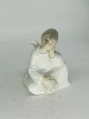 Buy Lladro Nao Figurine Angel With Tambourine RARE • 22£