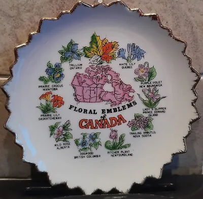 Buy Hand Painted Fine China Flower Floral Emblems Of Canada Collector Plate 15cm • 3.40£