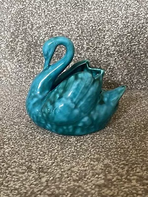 Buy Vintage Anglia Pottery Swan Marked AP190 England.  4” Tall. Turquoise • 12£