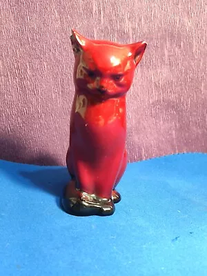 Buy Royal Doulton Flambe Cat Seated Figurine. • 21£
