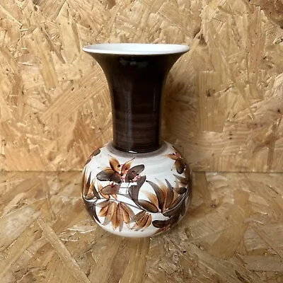 Buy Vintage Jersey Studio Pottery Retro Hand Painted Globe Vase Orange Brown 14.5cm • 4.99£