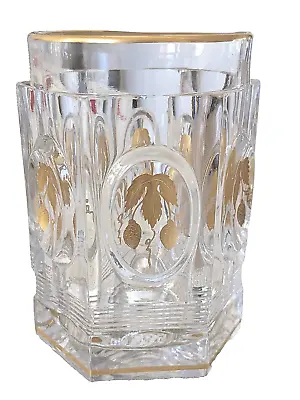 Buy Heavy Crystal Drinking Glass Tumbler Baccarat ? Gold Vines Hexagon Set Of 2 • 190.85£