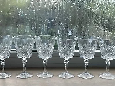 Buy Edinburgh Crystal Port Wine Glasses Cut Glass Lead Set X6 5 1/2 Inch • 50£