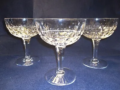 Buy Set Of 3 Fine Stuart Crystal Champagne Glasses Goblets -England  4.5  Tall RARE • 110.48£