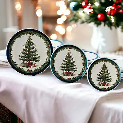 Buy Dollhouse Miniatures Spode Christmas Tree Ceramic Plates Tiny House Decor Set 3P • 21.20£