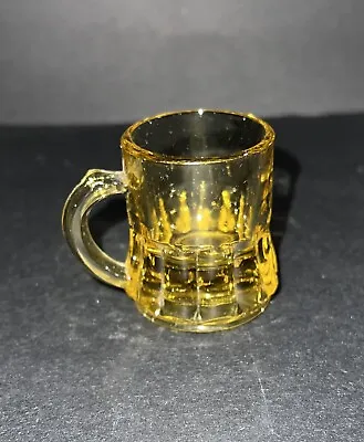 Buy Vtg Mini Amber Beer Mug Shot Glass Federal Glass 1970's • 5.28£