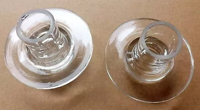 Buy Vintage Glass Candle Holders  Clear  Round Decorative Simple • 9.95£