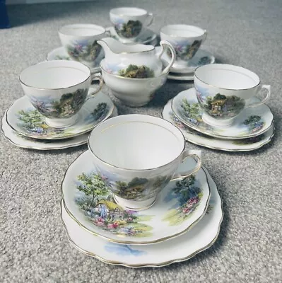 Buy Vintage Royal Vale China Tea Set Floral Cottage English Tea Cups Afternoon Tea • 8.50£