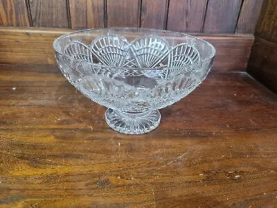 Buy Vintage Large Edinburgh Crystal Fruit Bowl On Pedestal Foot • 25£