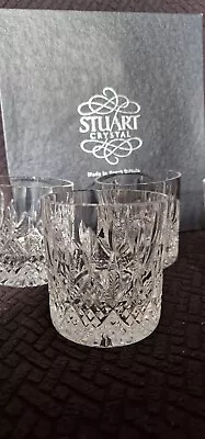 Buy STUART Crystal 9oz Rummer / Whisky Glass HAMILTON PANEL Design Set Of 4 • 80£