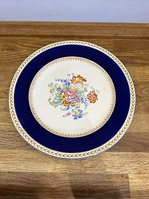 Buy Wedgewood & Co Plate Fine Bone China, Pattern 3910, Flowers Plate Cobalt Blue. • 25£