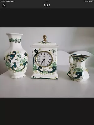 Buy Masons Ironstone Green Chartreuse-Carriage Clock,Jug,Vase • 34.99£