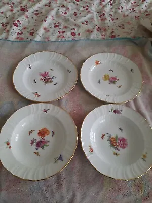 Buy Antique KPM Berlin Porcelain Plates And Bowls. 4 Piece Set. CHIPPED • 48.26£