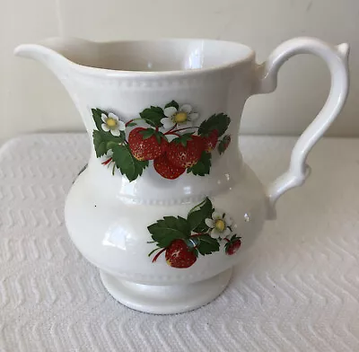 Buy Vintage Strawberry LORD NELSON POTTERY 7  Pitcher England 12-77 Strawberry • 14.93£