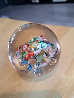 Buy Glass Paperweight Multicolour Rainbow Ball • 0.99£