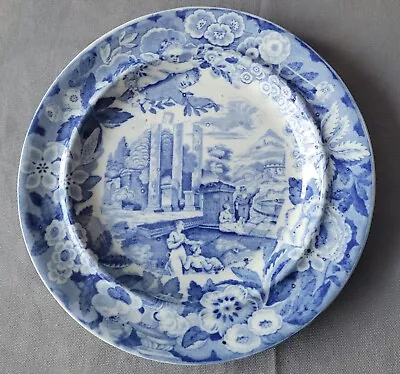 Buy J Twigg & Co Don Pottery Pattern Blue & White Pearlware Dinner Plate C1834 • 30£