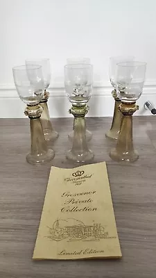 Buy Theresienthal Bavaria Hand Blown Vintage RARE SET OF 6 GLASS Goblets Antique  • 125£