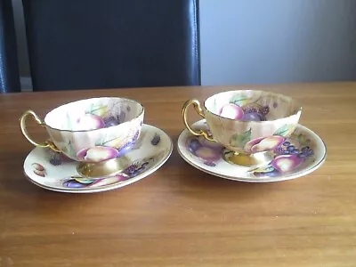 Buy N Brunt Aynsley Orchard Gold Tea Cup And Saucer X 2 • 69.99£