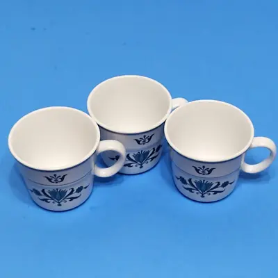Buy Set Of 3 Noritake Progression China Blue Haven Coffee Tea Cups • 7.61£