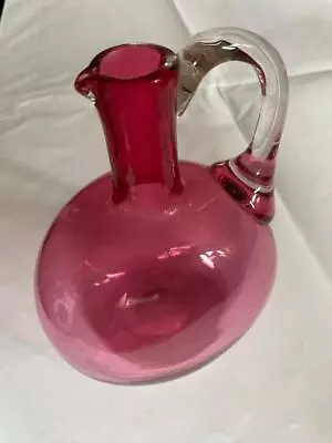 Buy Antique Cranberry Glass Bottle Jug Decanter • 16.02£