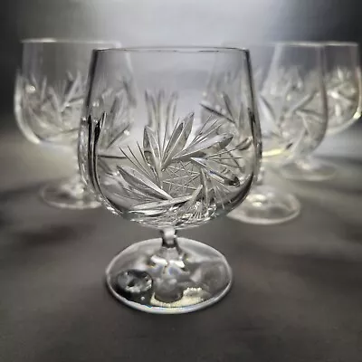 Buy 4x Bohemia Crystal Pinwheel Brandy Glasses 150ml Sniffer Vintage Cognac Spirits  • 26.90£