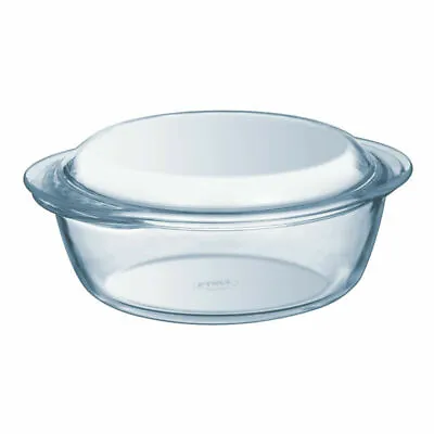 Buy Pyrex Essentials Glass Round Casserole Dish With Lid 1.0L - Transparent • 13.09£
