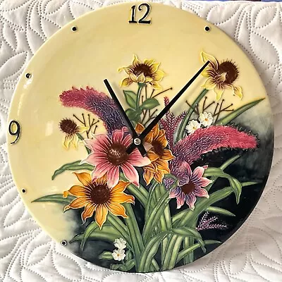 Buy Beautiful Old Tupton Ware Floral Wall Clock Fully Working • 20£