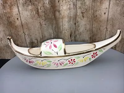 Buy Kitsch Early PRICE KENSINGTON WARE Pottery, 12'' Hand Painted Gondola Mid 50s • 6£