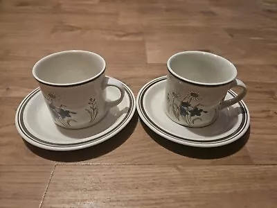 Buy 2x Royal Doulton Lambethware Hill Top Tea Cups And Saucers • 8£