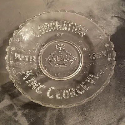 Buy King George VI Coronation May 12 1937  Commemorative Glass Plate • 6.99£
