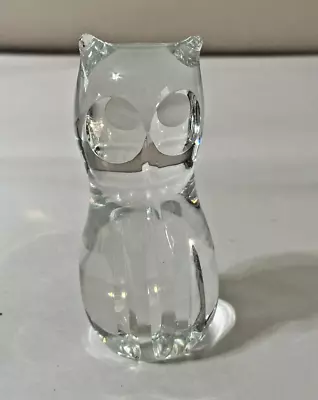 Buy Signed Vintage Spode Crystal Art Glass Cat Figurine, 4  • 28.76£