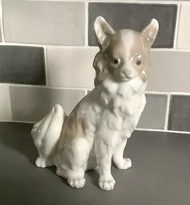Buy LLADRO / NAO Large Chihuahua/ Papillon Dog 8 1/4 Inch Tall , Ceramic Figurine • 44.99£