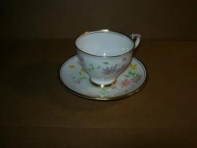 Buy Royal Stafford Bone China Made In England Cup And Saucer With Flowers • 23.80£