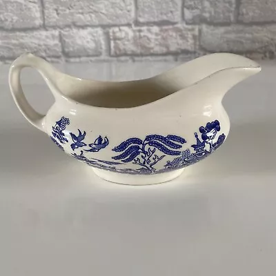 Buy English Ironstone Tableware Old Willow Gravy Jug Immaculate Dresser Condition • 13.99£