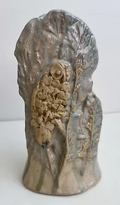 Buy Stunning Bernard Rooke Studio Pottery Owl In Tree Vase - 20 Cm Signed • 59£