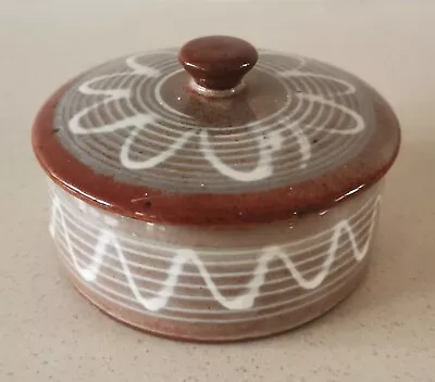 Buy Vintage 1960s Broadway Studio Pottery Preserve Pot /Trinket Pot - Slipware Glaze • 15£