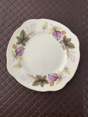 Buy Vintage Duchess Bone China Leave Design Double Handle Cake Plate Made In England • 18.97£